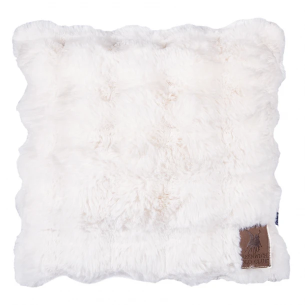 Διακοσμητικό Μαξιλάρι Γούνινο Faux Fur 40x40εκ. Premium 3936 Ιβουάρ Greenwich Polo Club