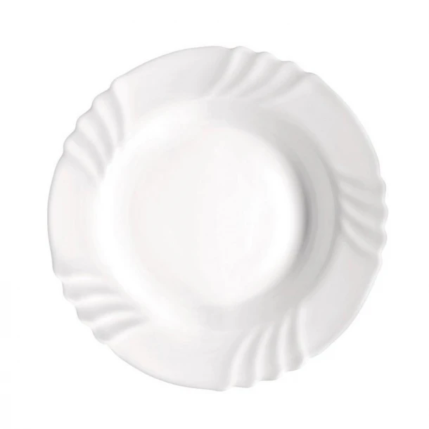 Πιάτο Βαθύ Φαγητού Γυάλινο Λευκό 23,5x3,7εκ. Ebro Bormioli Rocco BR00402811