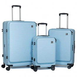 Βαλίτσα Σετ 3τμχ Γαλάζια Με 4 Ρόδες Υ71-61-50εκ. iliadis 90251