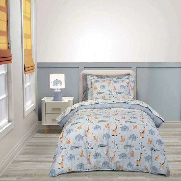 Σετ Παπλωματοθήκη Βαμβακερή Μονή 160x240εκ. Essential 8867 Green-Grey Greenwich Polo Club