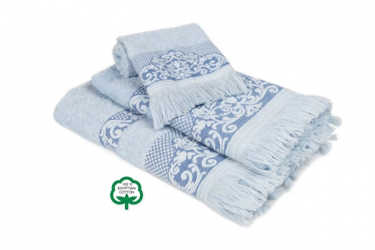 Σετ Πετσέτες 3 τμχ Βαμβακερές Ίσιδα 03 Σιέλ DimCol