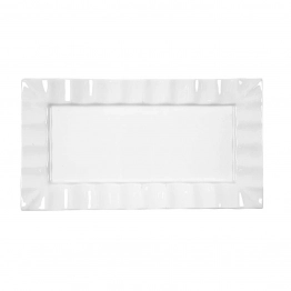 Πιατέλα Πορσελάνης Glamour Λευκή Art Et Lumiere 26x19,5x2,5εκ. 06877