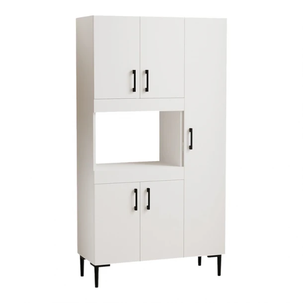 Ντουλάπα κουζίνας Defne pakoworld σε λευκή απόχρωση  89x37.5x160εκ