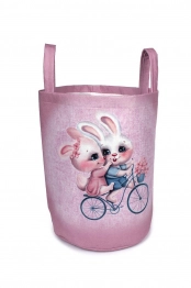 Παιδικό Καλάθι Αποθήκευσης Polyester Best Friends 34 Pink DimCol 45x30x50εκ.