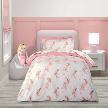 Σετ Σεντόνια Βαμβακερά Μονά 170x260εκ. Essential 8853 Γκρι-Ροζ Greenwich Polo Club