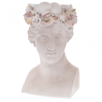 Κηροπήγιο Polyresin 4 Θέσεων Λευκό Η Προτομή Της Αφροδίτης 24x26x38εκ. iliadis 92341