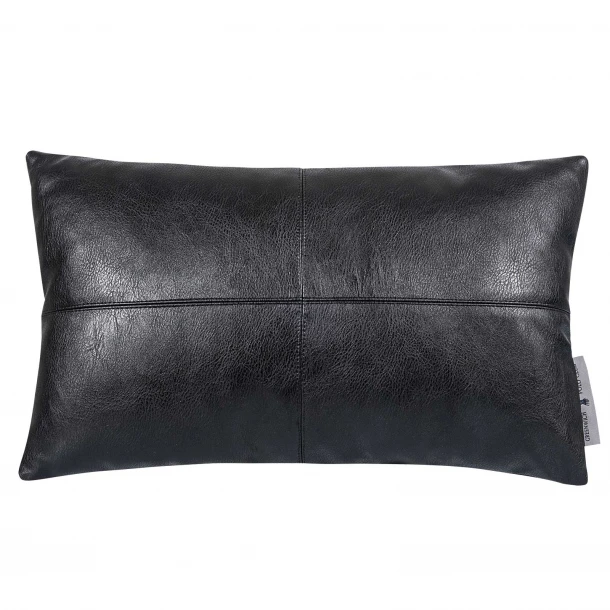 Διακοσμητικό Μαξιλάρι Faux Leather 30x50εκ. Essential 3983 Black Greenwich Polo Club