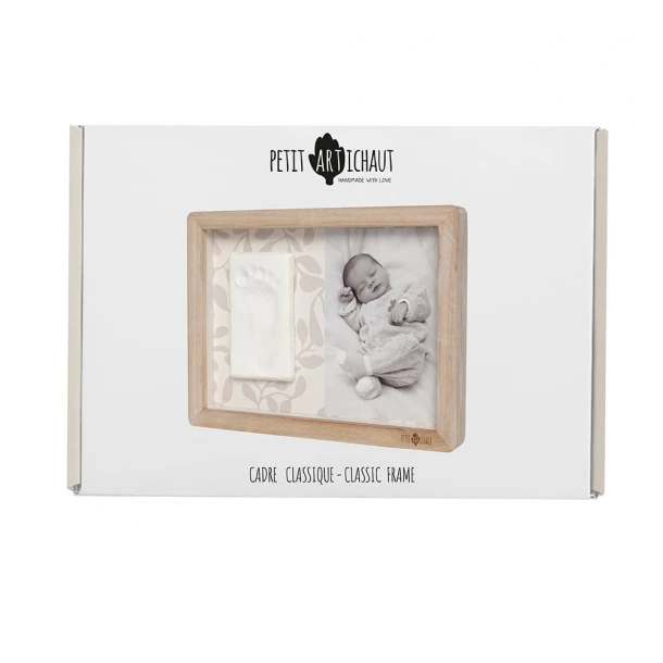 Κορζίνα Ξύλινη Για Την Φωτογραφία & Το Αποτύπωμα Του Μωρού Σας 25x2,3x19εκ. Ivy Grey Petit Artichaut PA1506