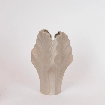 Βάζο Κεραμικό Καφέ Φύλλο 17x17x33εκ. ESTHETI 819-00604