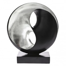 Διακοσμητικό Επιτραπέζιο Polyresin Ασημί-Μαύρο iliadis 25x9x30εκ. 77751