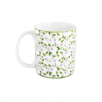 Κούπα Πορσελάνης Λευκή Με Λουλούδια 340ml Floral Oriana Ferelli PR232450011