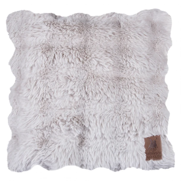 Διακοσμητικό Μαξιλάρι Γούνινο Faux Fur 40x40εκ. Premium 3937 Γκρι Greenwich Polo Club