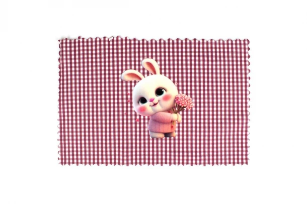 Σουπλά Παιδικό Polyester 35x50εκ. Cute Bunny 37 Μπορντώ DimCol