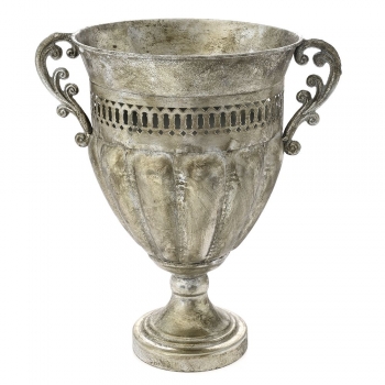 Αμφορέας Αντικέ Μεταλλικός Ασημί 29x22x32εκ. iliadis 79329