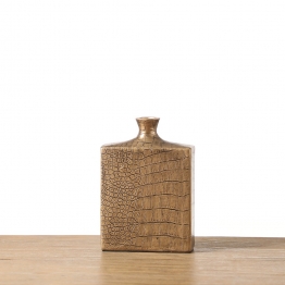 Βάζο Ανάγλυφο Polyresin Χρυσό ESPIEL 13x4,5x19εκ. FIK404K2