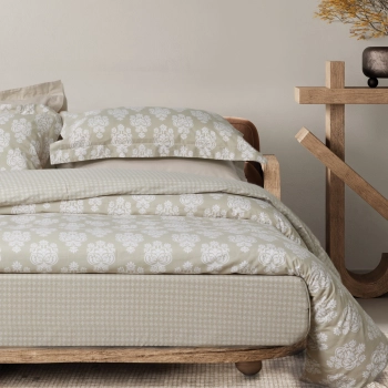 Σετ Παπλωματοθήκη Βαμβακερή Μονή 160x240εκ. Happy 9689 Taupe Das Home