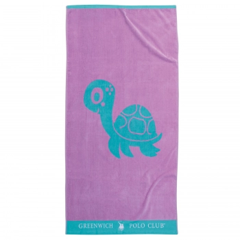 Πετσέτα Θαλάσσης Βαμβακερή 70x140εκ. Beach Towel 3764 Μέντα-Ροζ Greenwich Polo Club Junior