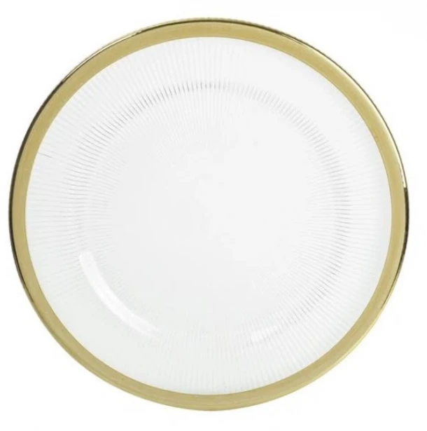 Πιατέλα Σερβιρίσματος Πορσελάνης 33εκ. Ribbon Gold CRYSPO TRIO 80.035.05