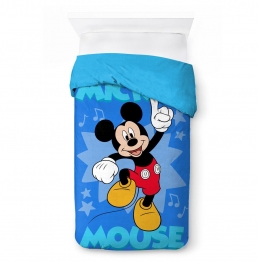 Κουβερτοπάπλωμα Flannel-Sherpa Μονό 160x250εκ. Disney Home Mickey 16 Blue DimCol 52461068005