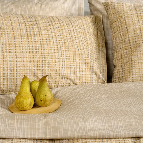 Ζεύγος Μαξιλαροθήκες Polycotton 50x70εκ. Mateo Beige Casual Line Mini Melinen 20004776