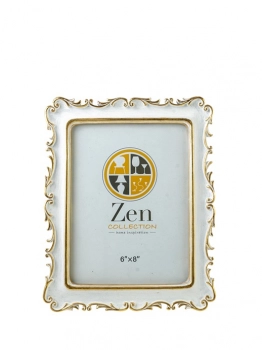 Κορνίζα Polyester Λευκή-Χρυσή 15x20εκ. Zen Collection 25.12.51508