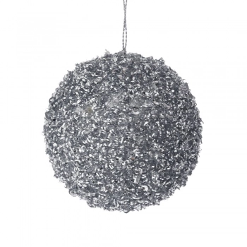 Χριστουγεννιάτικη Μπάλα Polyfoam Ασημί Glitter 6εκ. iliadis 83482