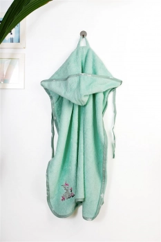 Κάπα Με Κέντημα Bebe 75x85εκ. Deer 199 Mint Dimcol