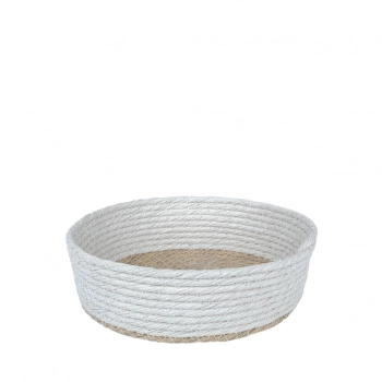 Καλάθι Σερβιρίσματος Rattan Natural-Λευκό 20x6εκ. ESPIEL FEX106