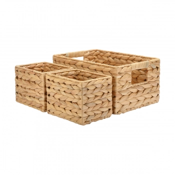 Σετ 3τμχ Καλάθι Οργάνωσης Υακίνθου Florana 30x20x14εκ./15x11x12εκ. Estia 02-27599