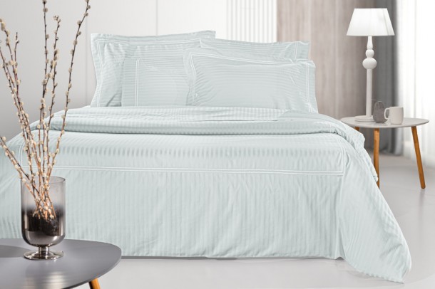 Σετ 4τμχ Σεντόνια Βαμβακοσατέν King 270x280εκ. Nice Moonlight-White Guy Laroche