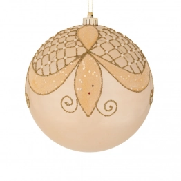 Χριστουγεννιάτικη Μπάλα Πλαστική Περλέ Σαμπανί 15εκ. iliadis 90956