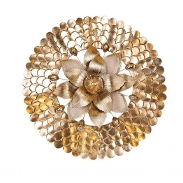 Διακοσμητικό Τοίχου Μεταλλικό Λουλούδι Χρυσό 76,5x8x77,5εκ. ESTHETI 812-30015