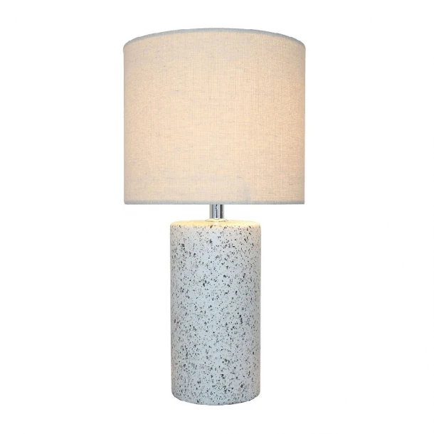 Φωτιστικό Επιτραπέζιο Κεραμικό Λευκό-Μαύρο-Γκρι ESPIEL 18x18x34,5εκ. HAP404