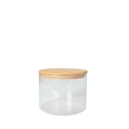 Δοχείο Κουζίνας Γυάλινο Με Καπάκι Bamboo 350ml-10x7,9εκ. Borosilicate DOP212K6