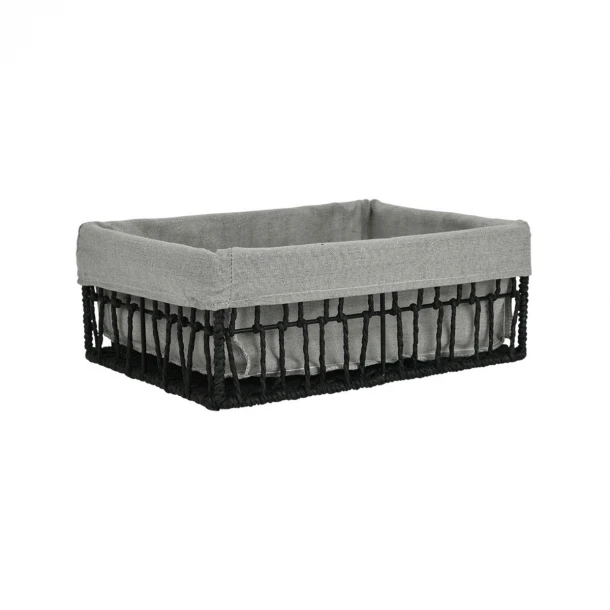 Καλάθι Οργάνωσης Paper Rope Μαύρο Nest 32x24x12εκ. Estia 02-28046