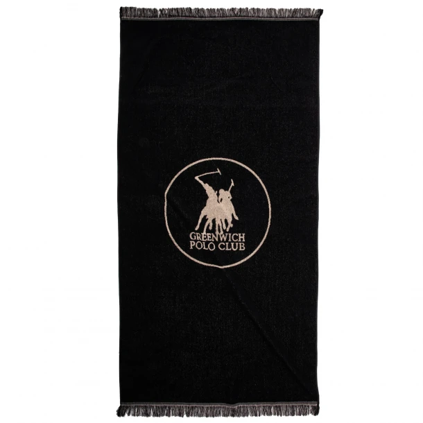 Πετσέτα Θαλάσσης Βαμβακερή 90x180εκ. Essential 5239 Black Greenwich Polo Club