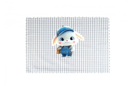 Σουπλά Παιδικό Polyester 35x50εκ. Cap Bunny 38 Γκρι DimCol