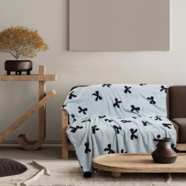 Κουβέρτα Fleece Καναπέ 130x170εκ. Blankets 1380 Light Blue Das Home