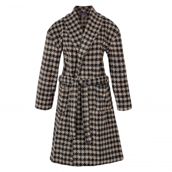 Μπουρνούζι Ενηλίκων Βαμβακερό Ζακάρ Extra Large Essential 3096 Μαύρο-Μπεζ Greenwich Polo Club