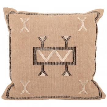 Διακοσμητικό Μαξιλάρι Υφασμάτινο Καφέ Με Σχέδια 45x45εκ. iliadis 88890