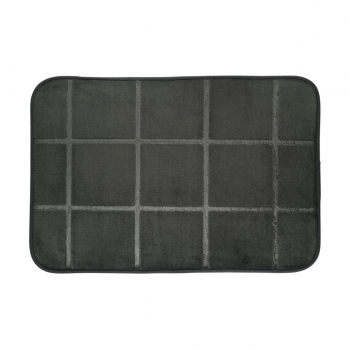 Ταπέτο Μπάνιου Polyester Tiles Μαύρο 40x60εκ. Estia 02-28527