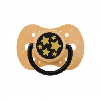 Πιπίλα Σιλικόνης 12+ Μηνών Yellow Stars Akuku A0591