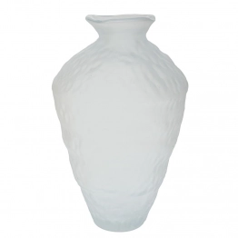 Βάζο Γυάλινο Λευκό Matte 23x38εκ. iliadis 91648