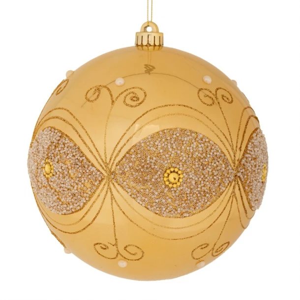 Χριστουγεννιάτικη Μπάλα Πλαστική Περλέ Χρυσή 25εκ. iliadis 90971