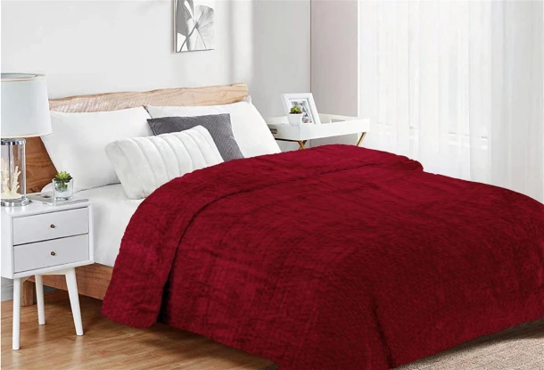 Κουβέρτα Coral Fleece Μονή 160x220εκ. Brick 04 Bordeaux DimCol 33482506003