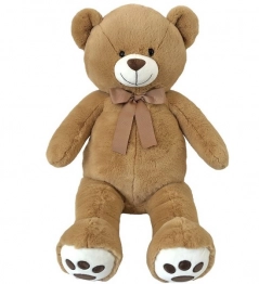 Λούτρινο Μεγάλο Αρκούδι Μπεζ-Καφέ 80εκ.ToyMarkt 79-496