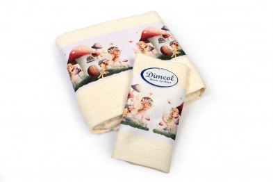 Σετ Πετσέτες 2τμχ Μπεμπέ Βαμβακερές Farm 332 Ecru DimCol