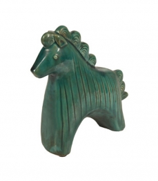 Διακοσμητικό Επιτραπέζιο Άλογο Πέτρινο Πράσινο 19,5x7,5x21εκ. MSA 20-76-832