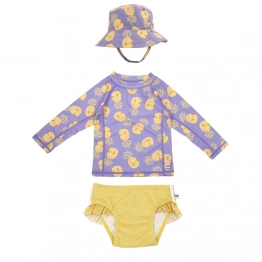Σετ Μαγιό Με Καπέλο Και Μπλούζα UV 12-24μηνών Pineapple Zoocchini ZOO16012
