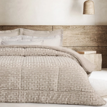 Κουβερτοπάπλωμα Fleece-Sherpa Μονό 160x220εκ. Blankets 1393 Taupe Das Home